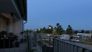 Abendlicher Blick von Haus C Richtung LU